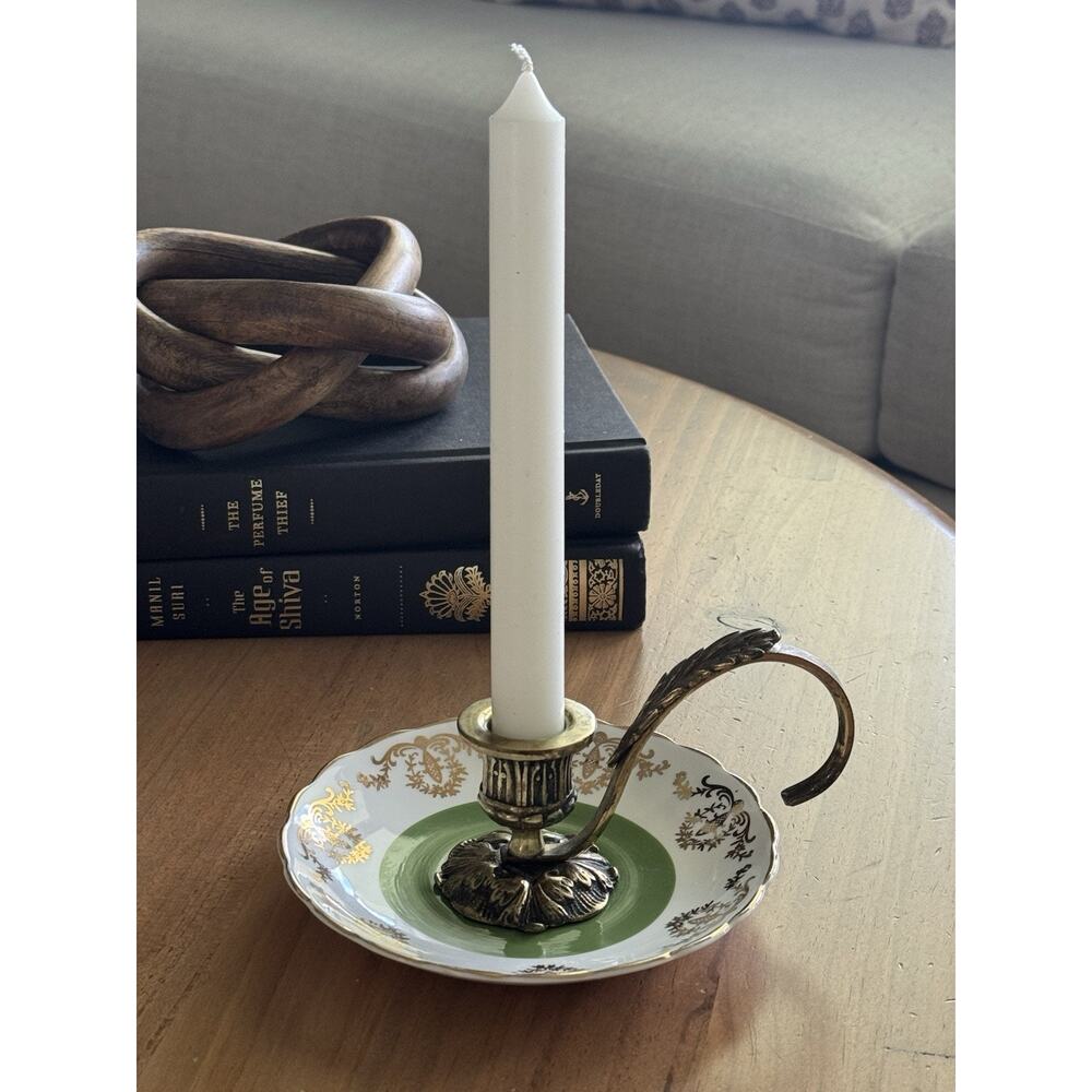 Vintage Regency China Saucer Plate Candle Stick Holder (candle not included)